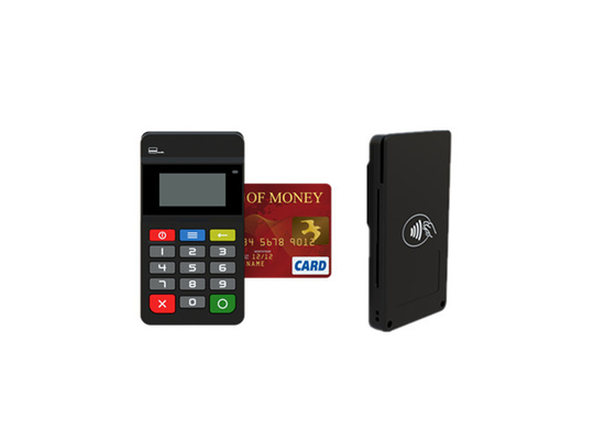 NFC কার্ড রিডার সহ মোবাইল POS টার্মিনাল ব্লু টুথ এমপোস এর সাথে যোগাযোগ করে